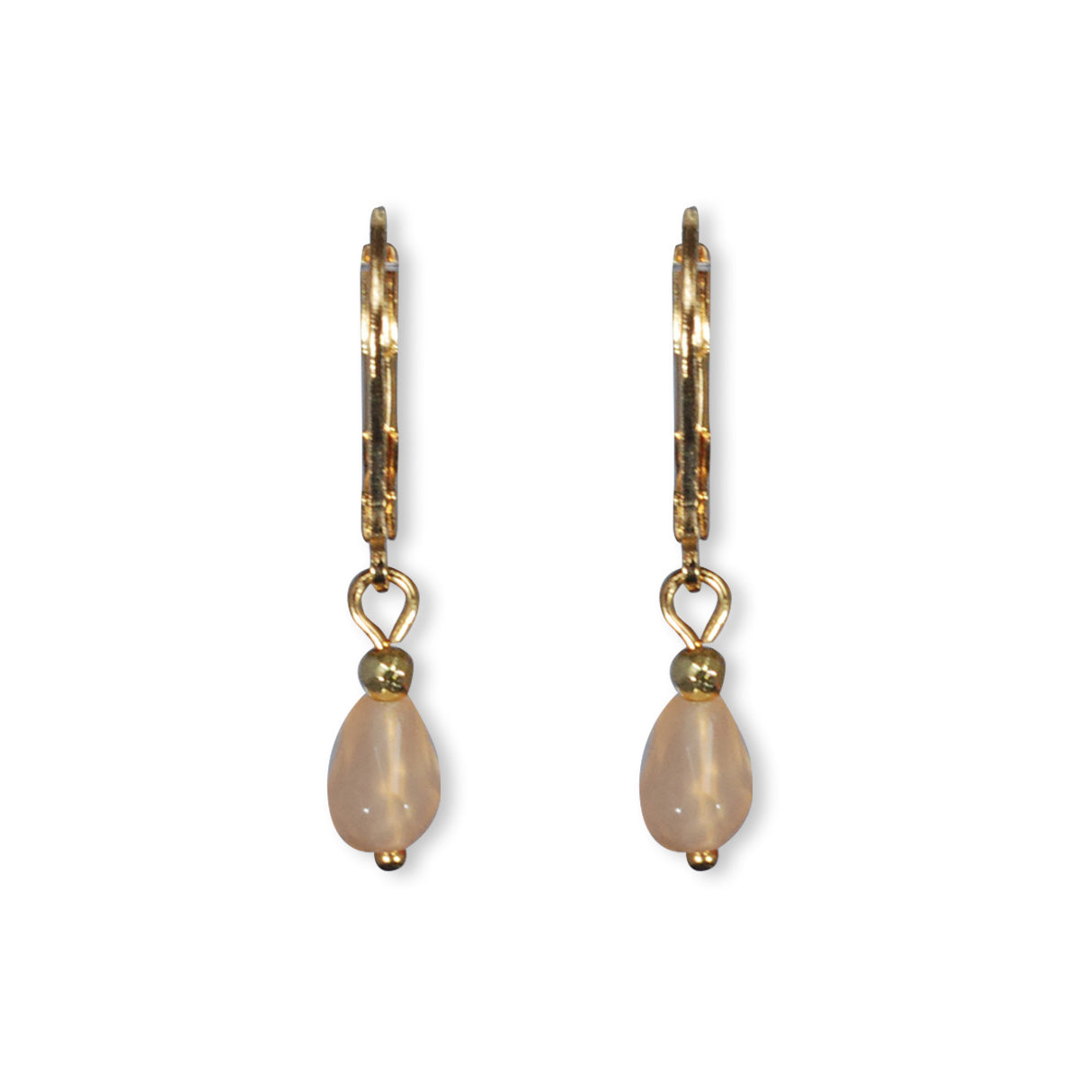 Oorbellen met druppel semi-precious stone