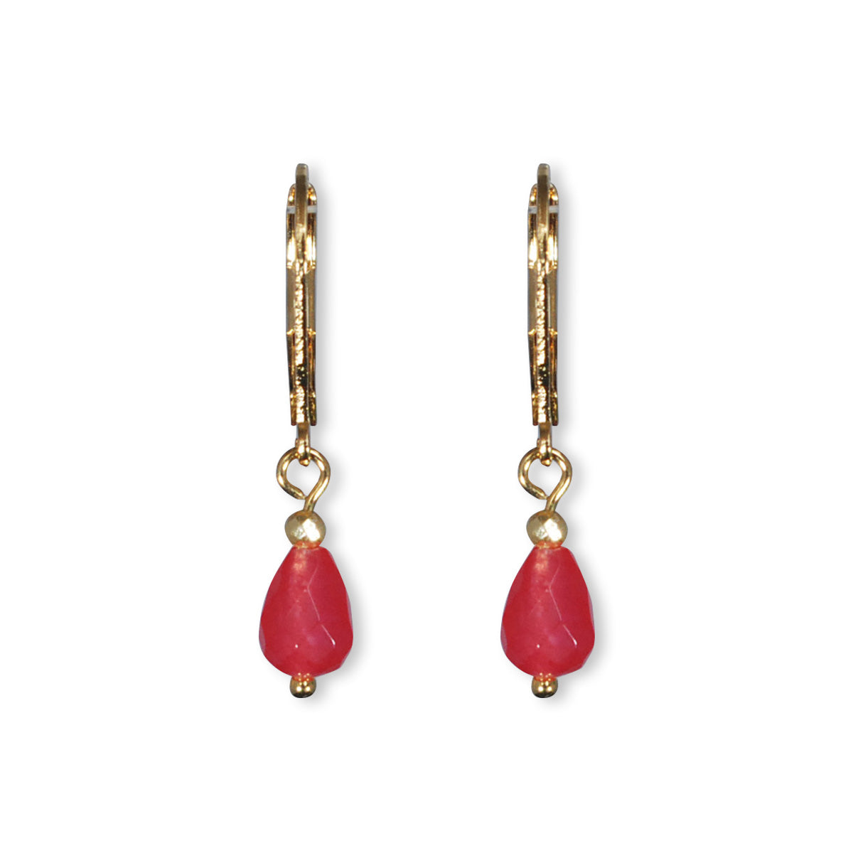 Oorbellen met druppel semi-precious stone