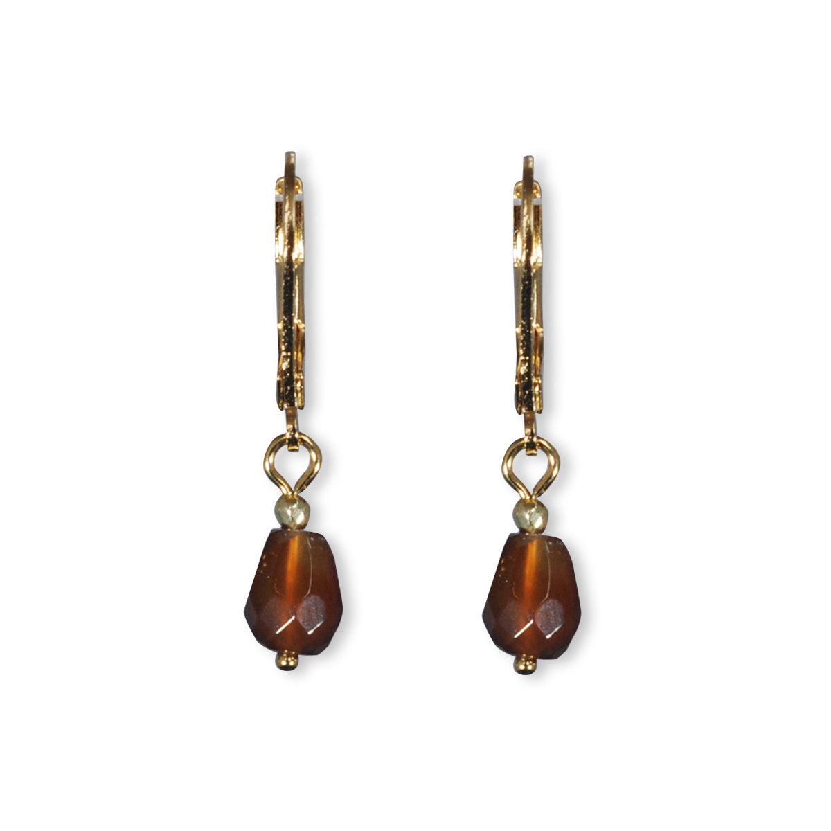 Oorbellen met druppel semi-precious stone