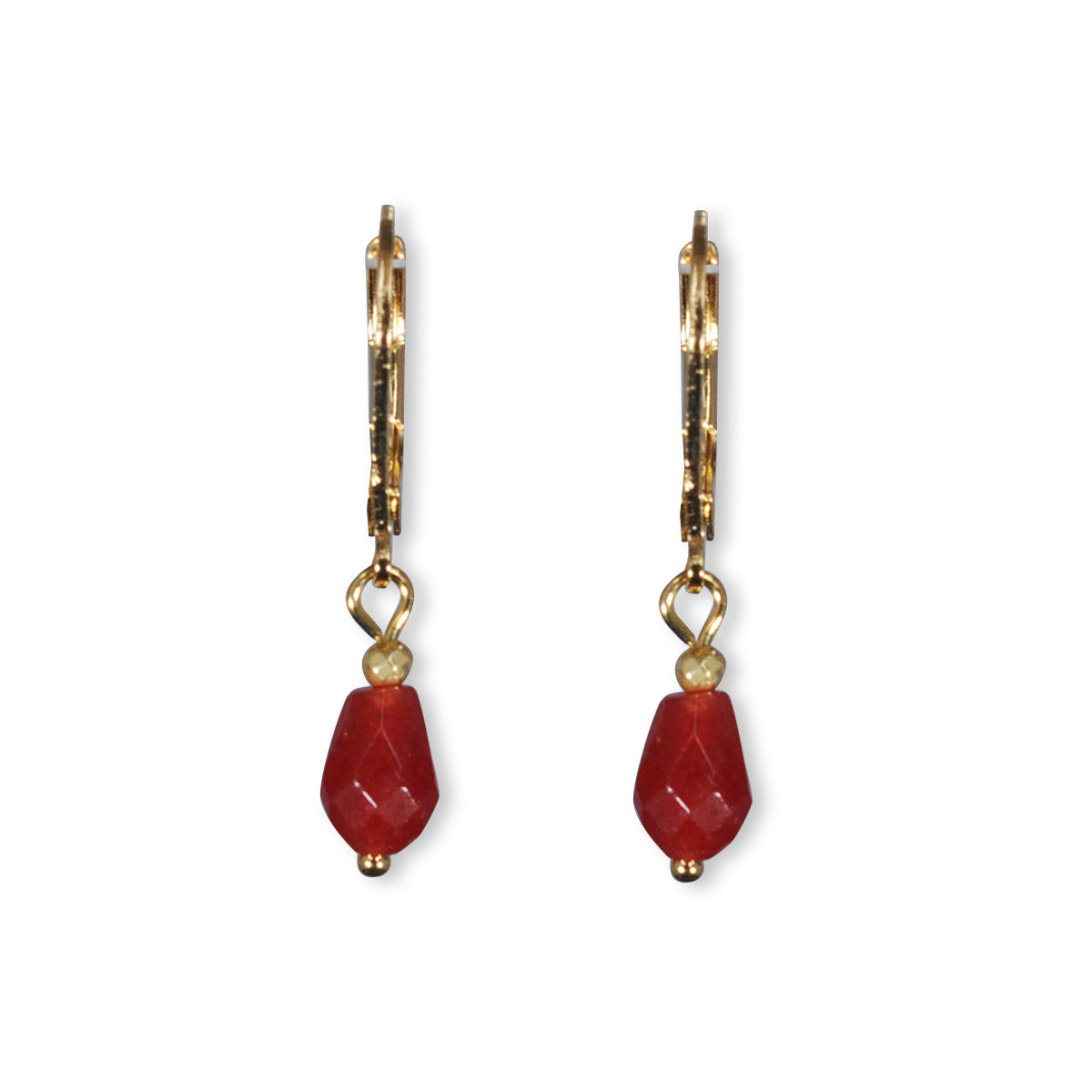 Oorbellen met druppel semi-precious stone