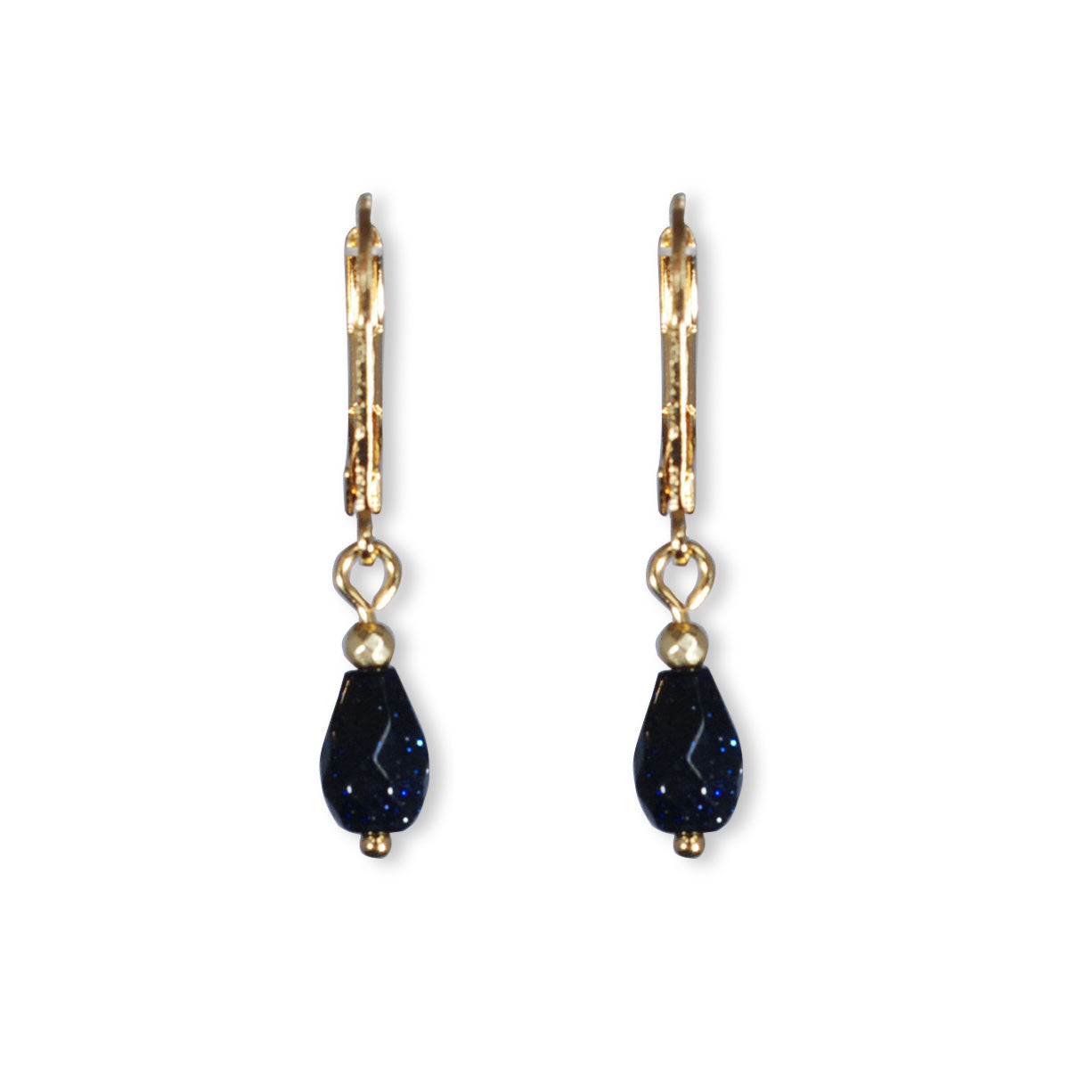 Oorbellen met druppel semi-precious stone