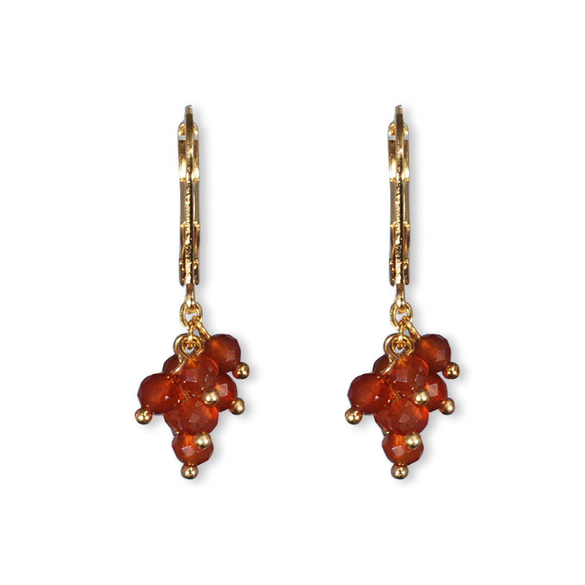 Oorbellen gold plated met halfedelstenen