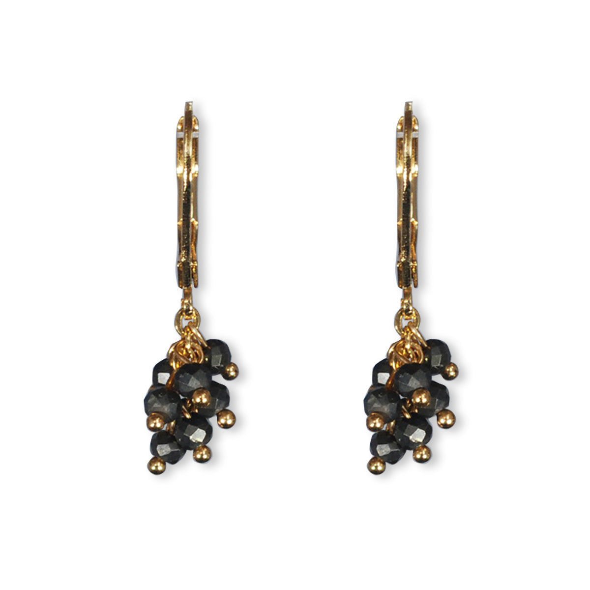 Oorbellen gold plated met halfedelstenen