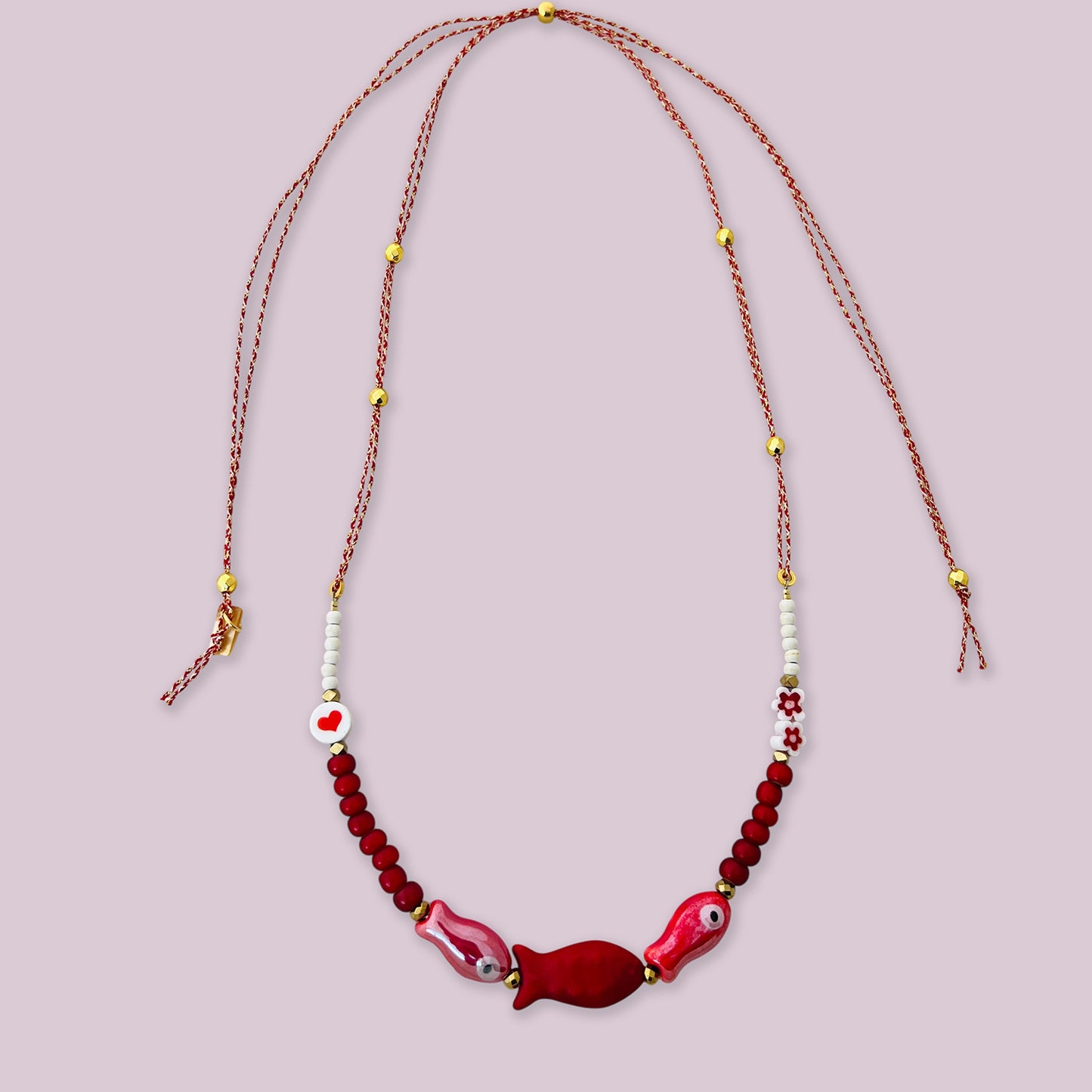 Verstelbare ketting met vissen