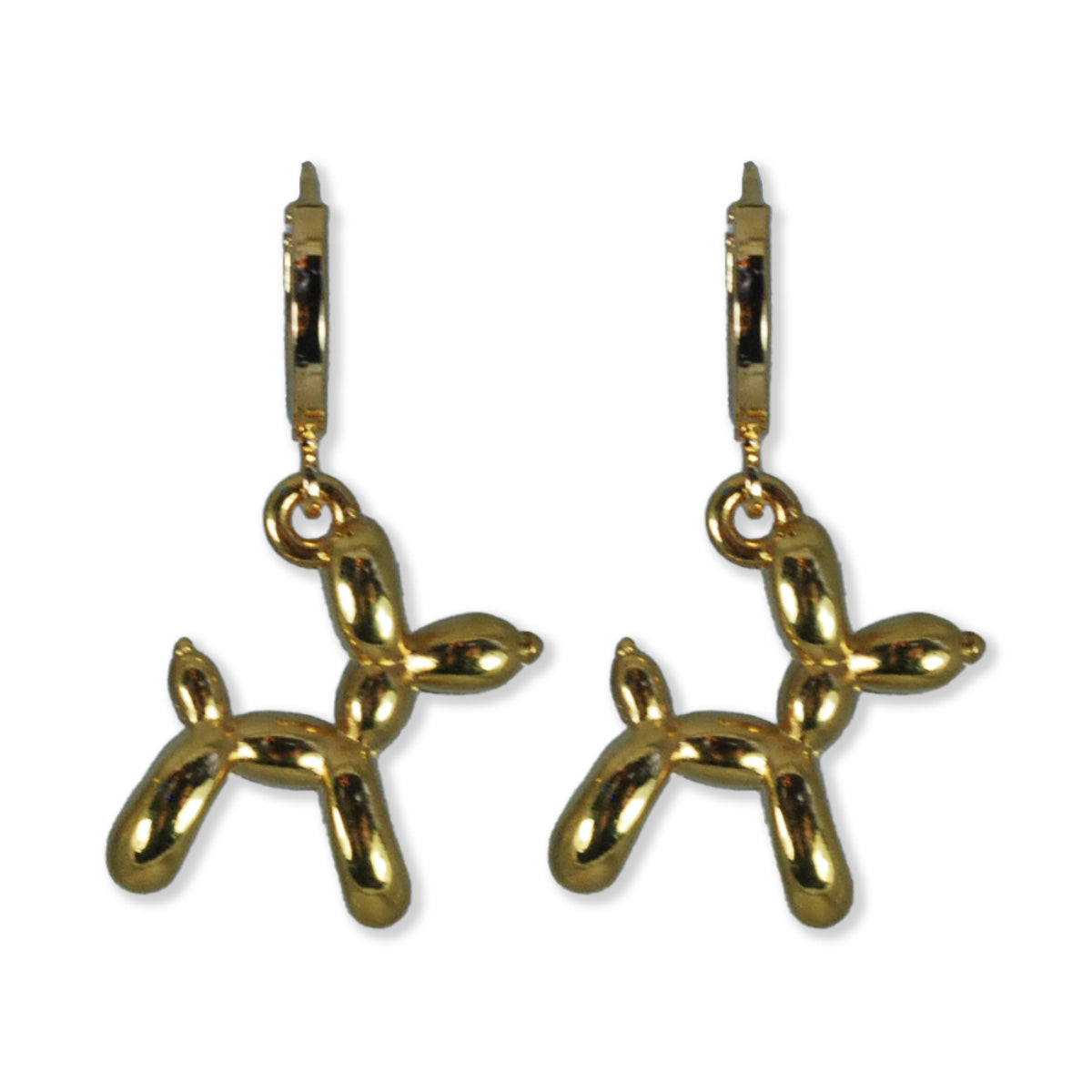 Ella Oorbellen, goldplated met charm 25-30 mm