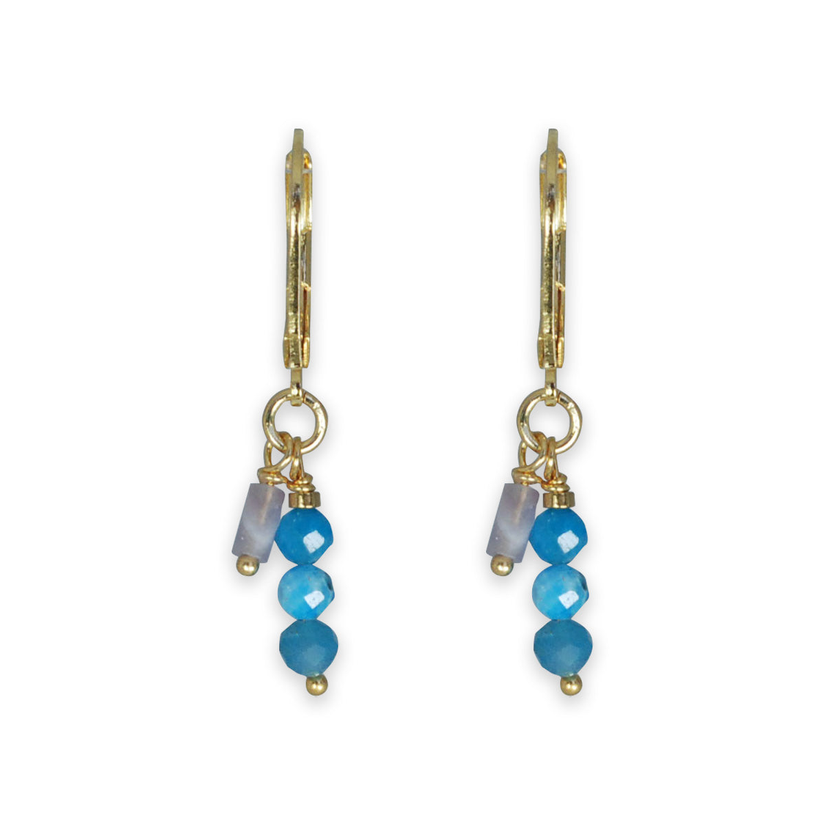 Nona oorbellen met semi-precious stones