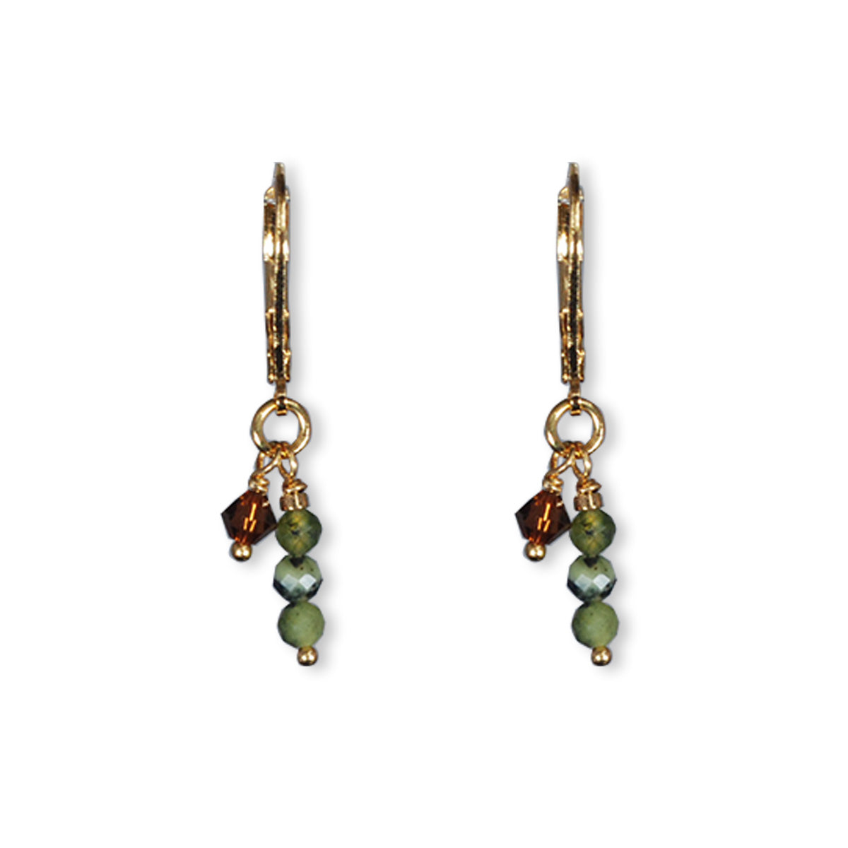 Nona oorbellen met semi-precious stones