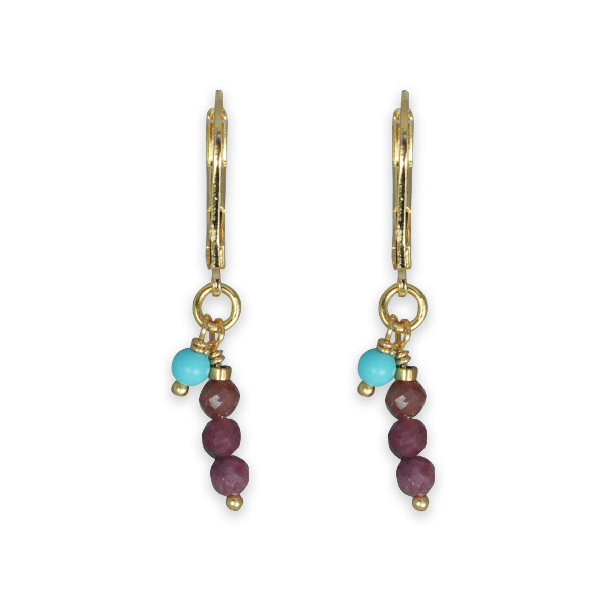 Nona oorbellen met semi-precious stones
