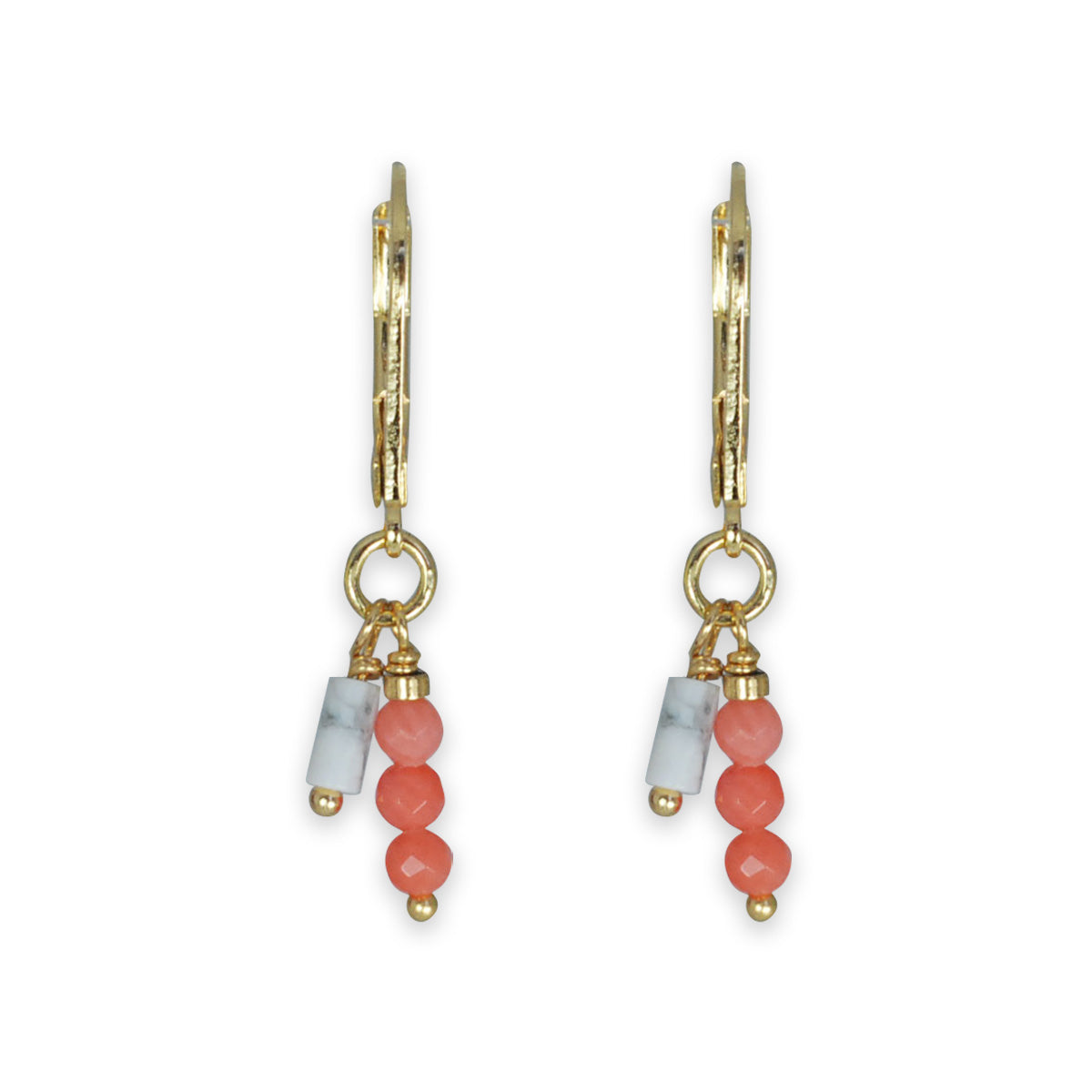 Nona oorbellen met semi-precious stones
