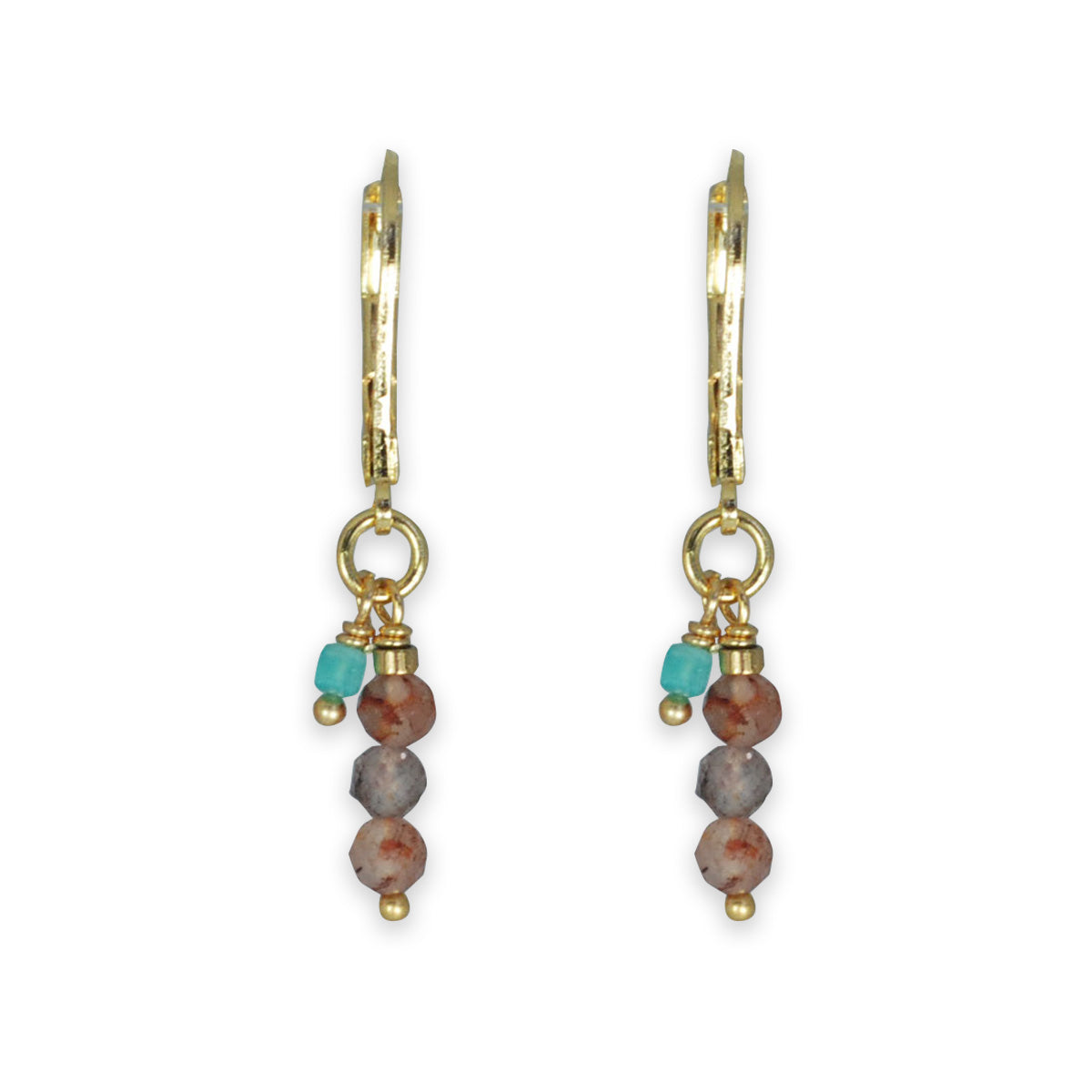 Nona oorbellen met semi-precious stones