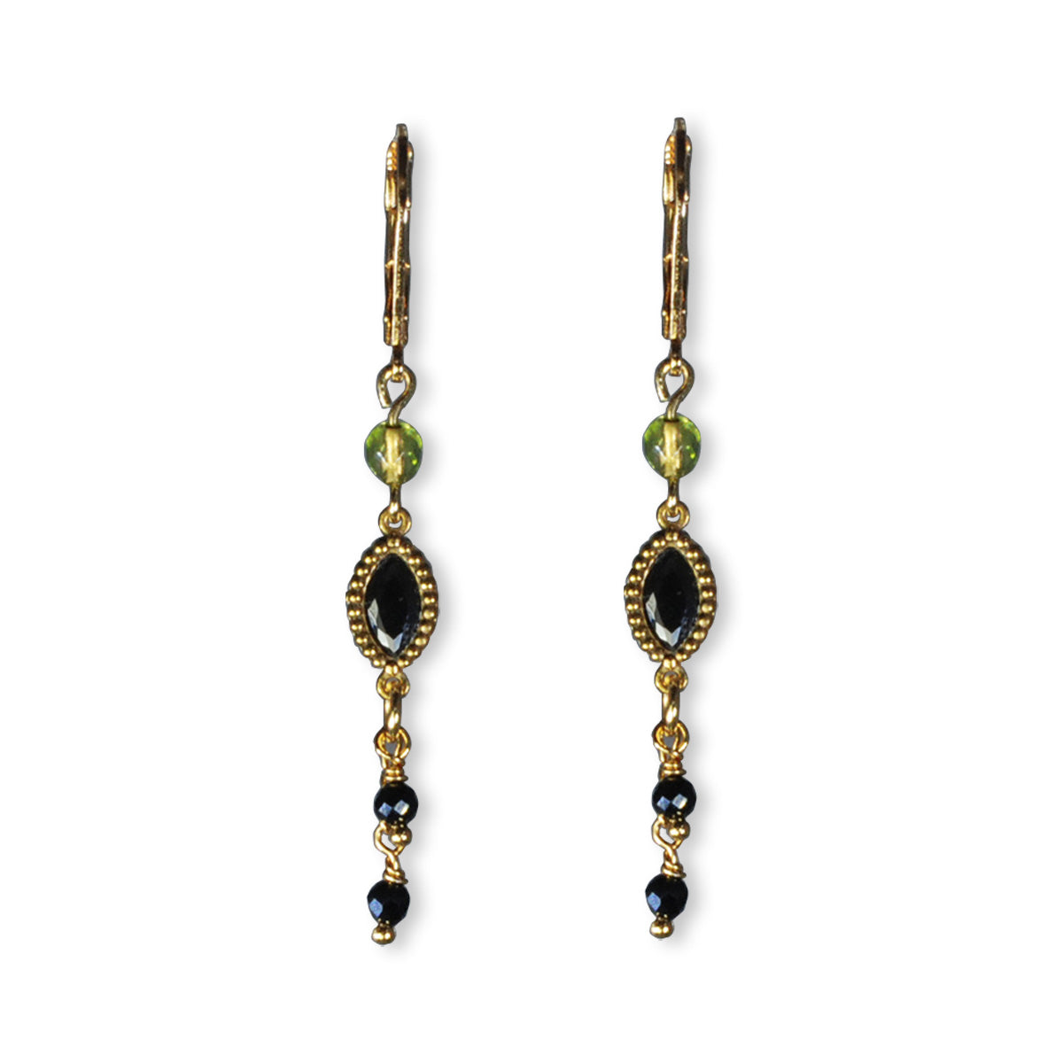 Nona oorbellen met semi-precious steentjes