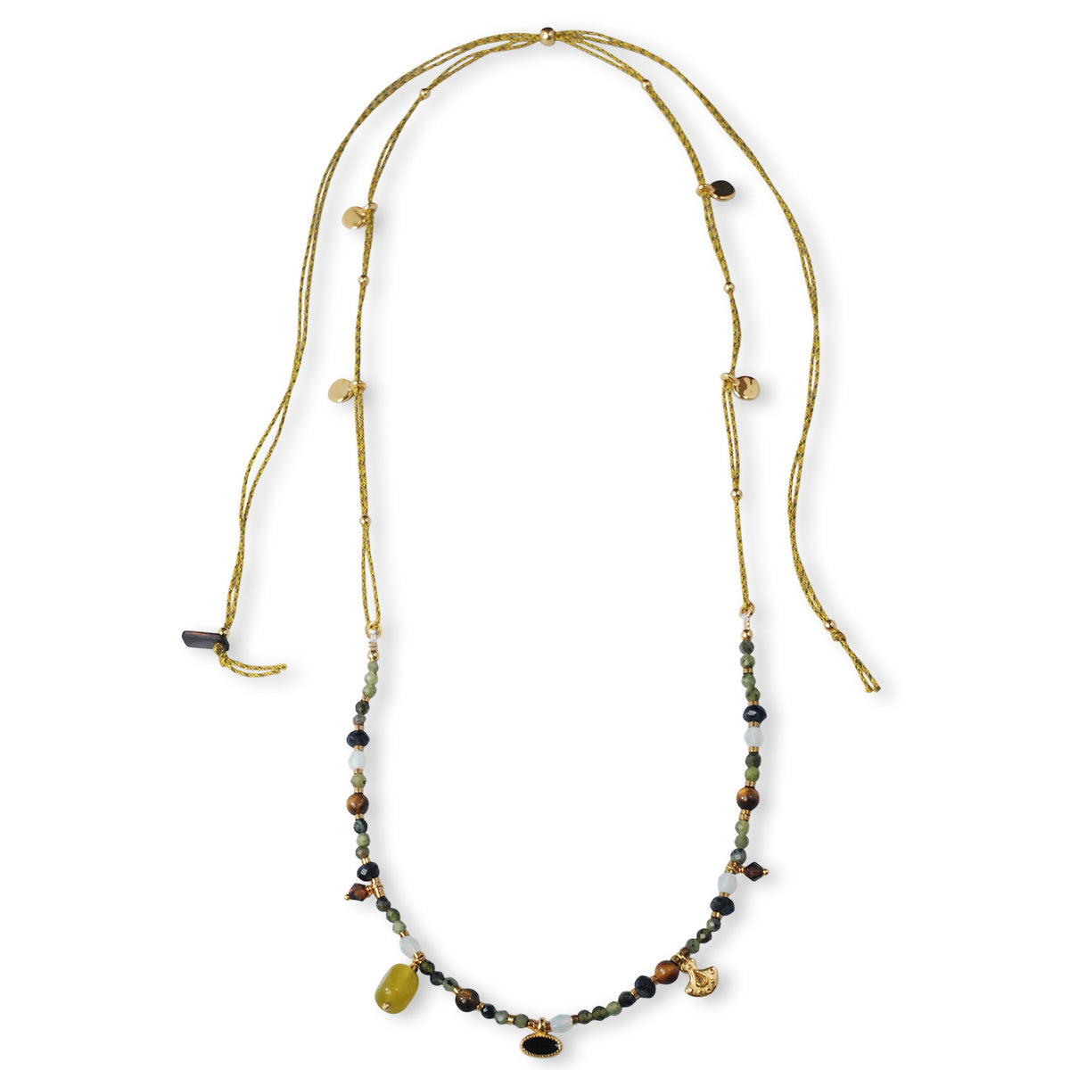 Nona ketting met semi-precious stones en kleine charms