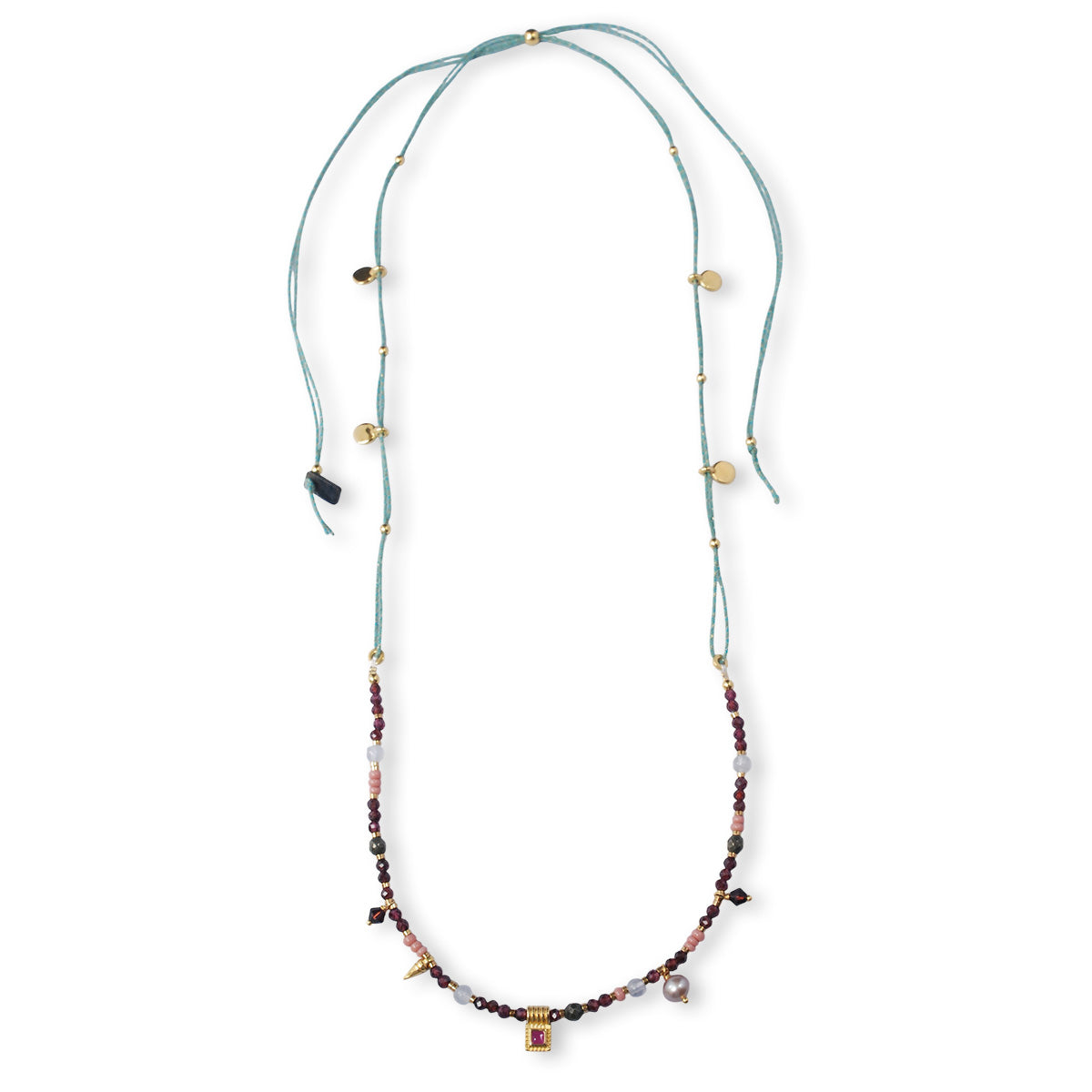Nona ketting met semi-precious stones en kleine charms