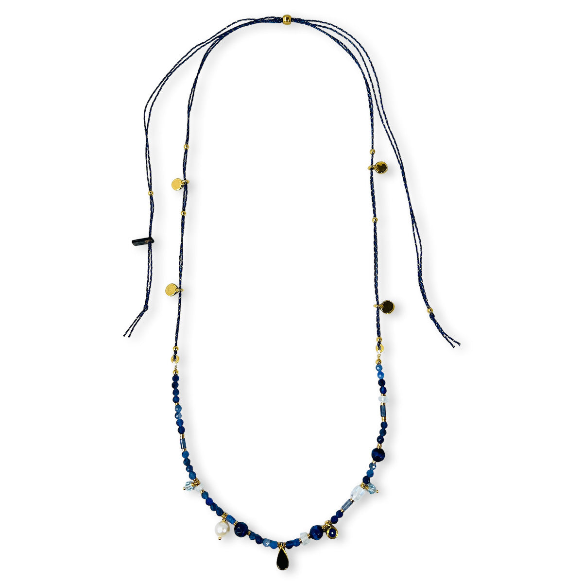 Nona ketting met semi-precious stones en kleine charms