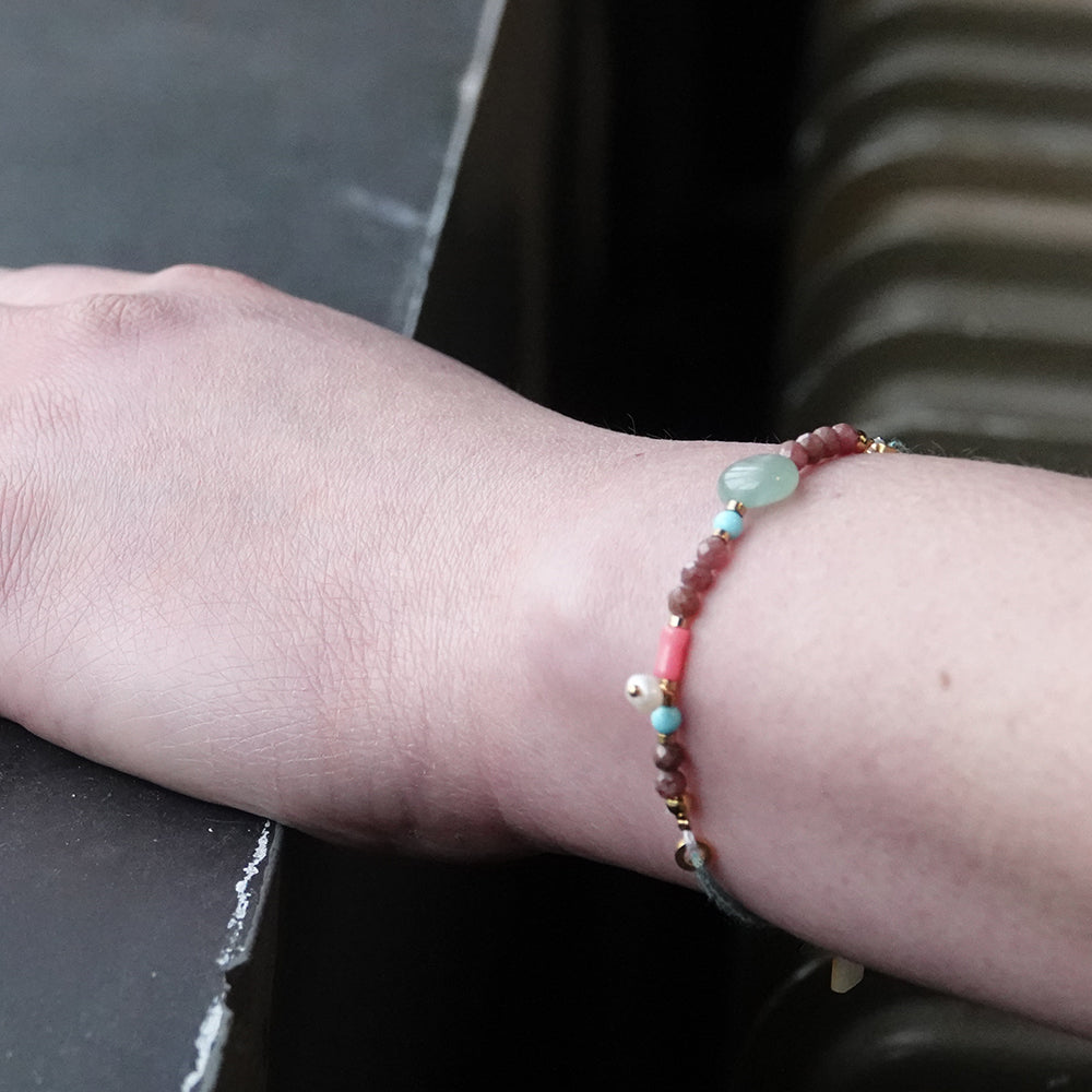 Nona, Armband Halbedelsteine blau