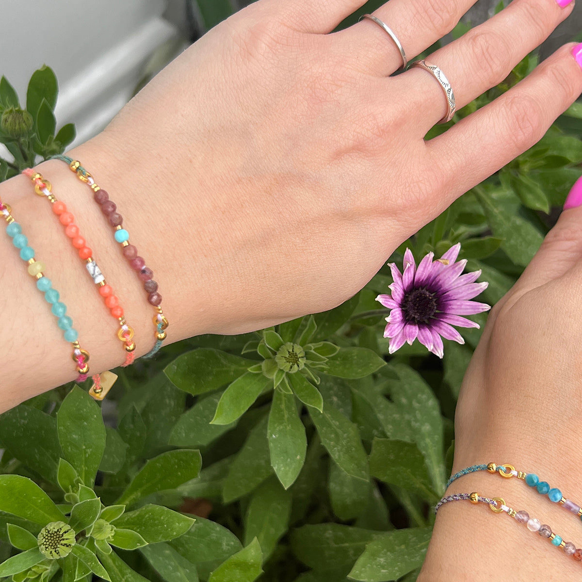 Nona armbandje met semi-precious stones
