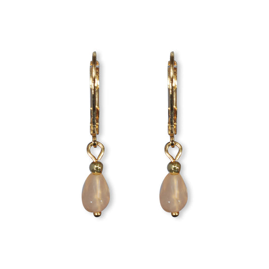 Oorbellen met druppel semi-precious stone