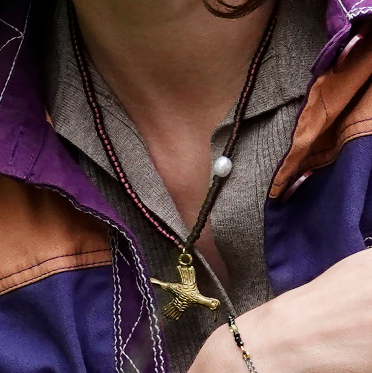 Ketting met bronze vogel