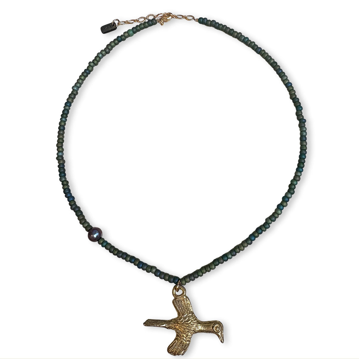 Ketting met bronze vogel