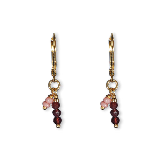 Nona oorbellen met semi-precious stones