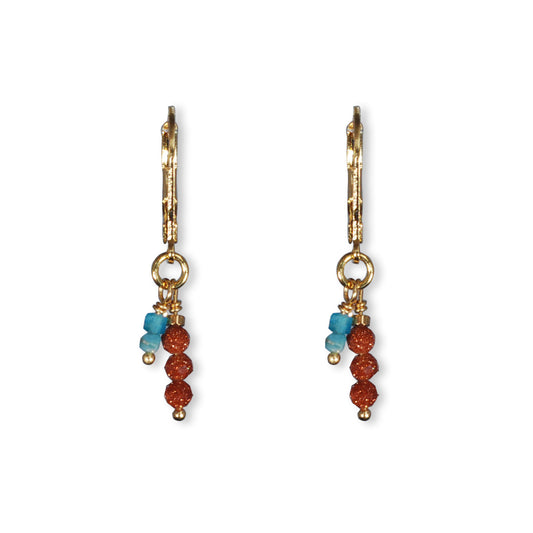 Nona oorbellen met semi-precious stones