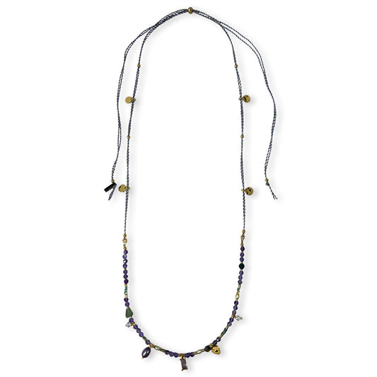Nona ketting met semi-precious stones en kleine charms