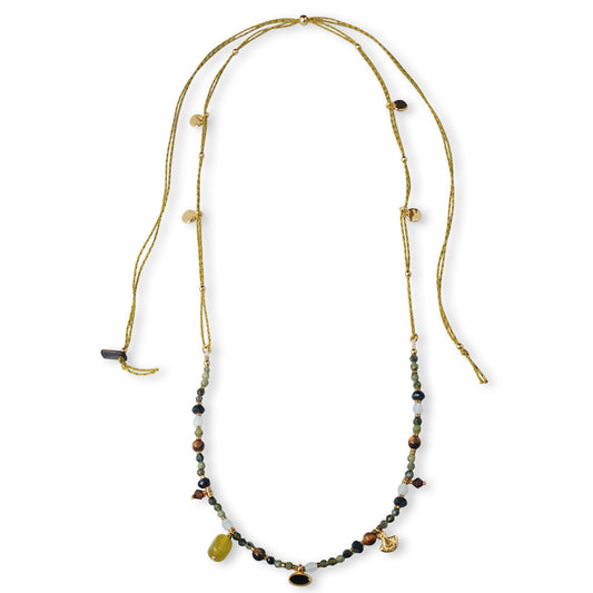 Nona ketting met semi-precious stones en kleine charms