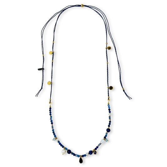 Nona ketting met semi-precious stones en kleine charms