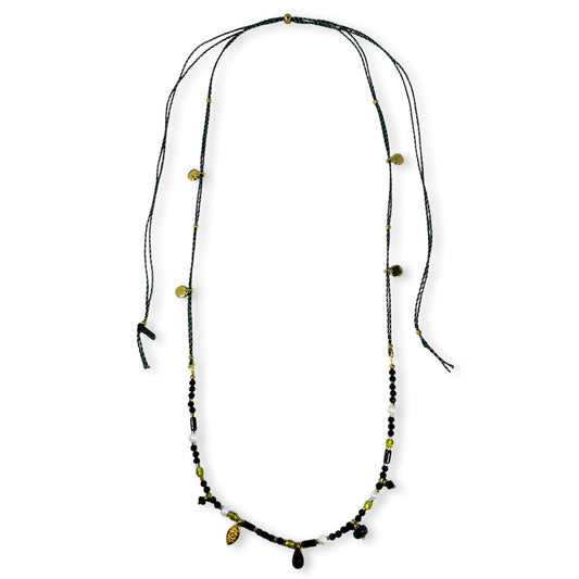 Nona ketting met semi-precious stones en kleine charms