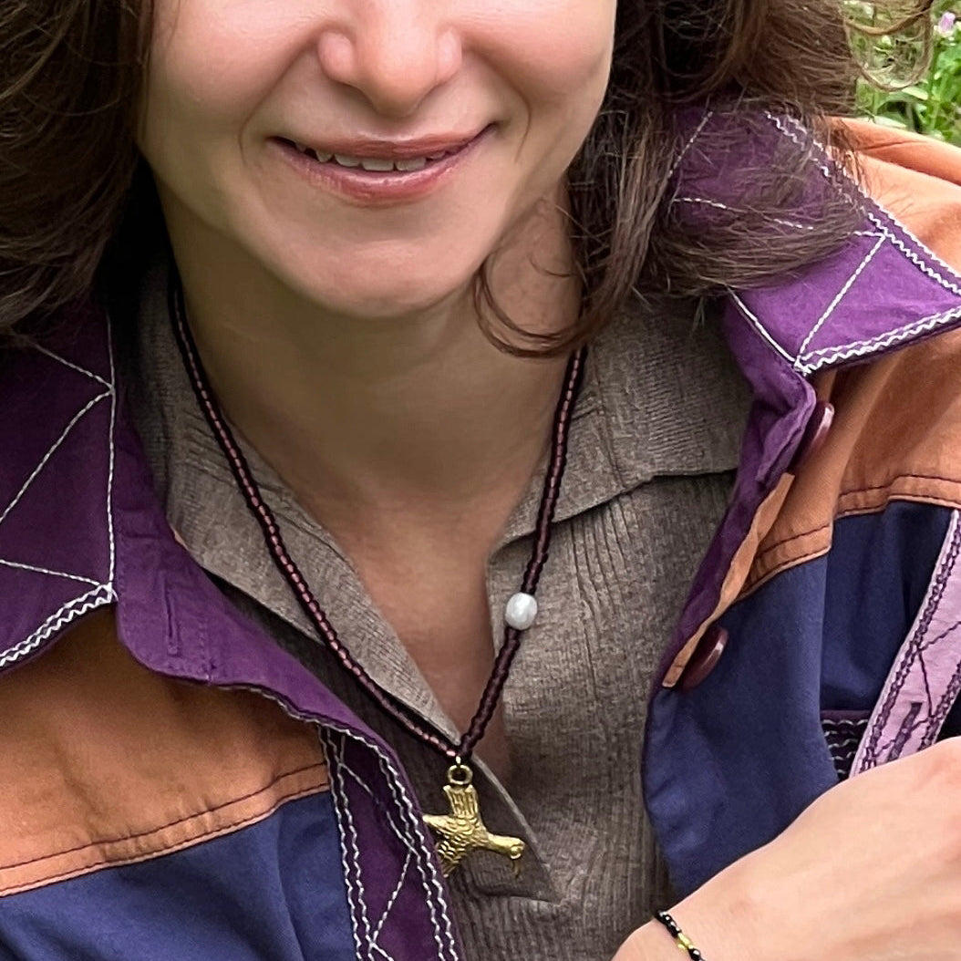 Ketting met bronze vogel