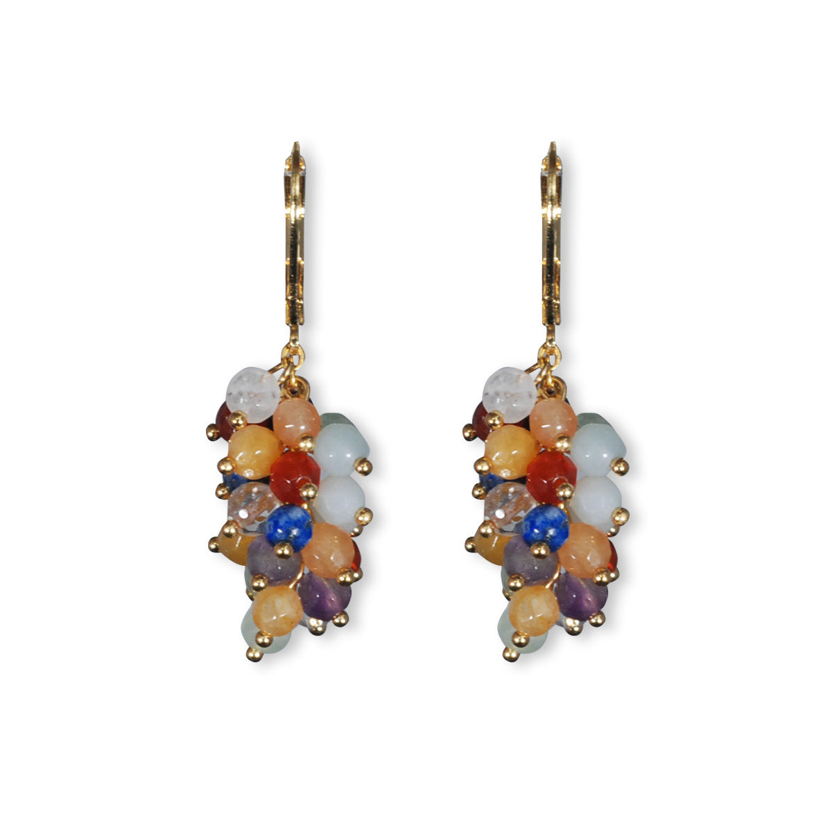 Nona earrings with semi-precious stones