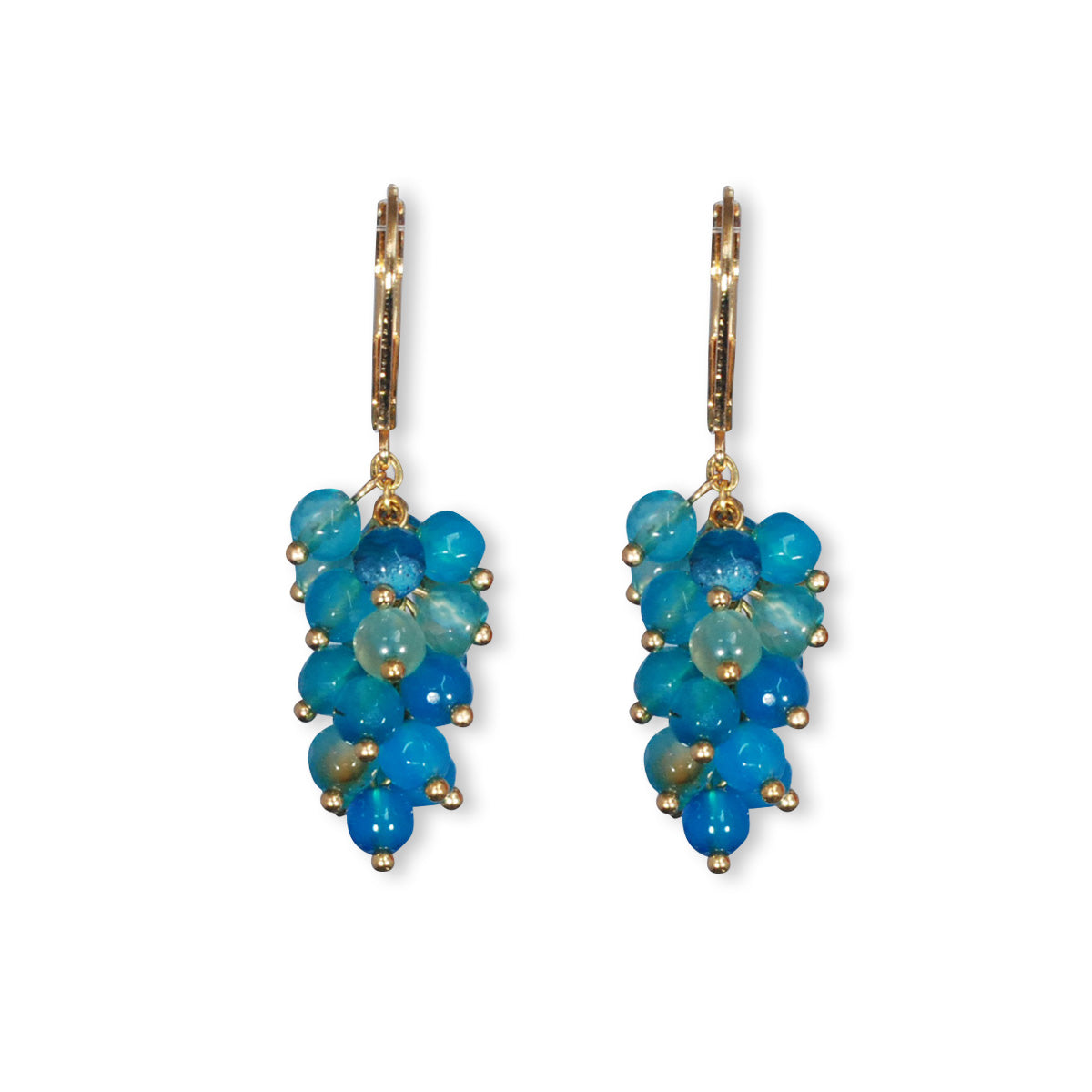 Nona earrings with semi-precious stones