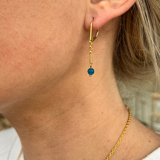 Nona earrings with semi-precious stones