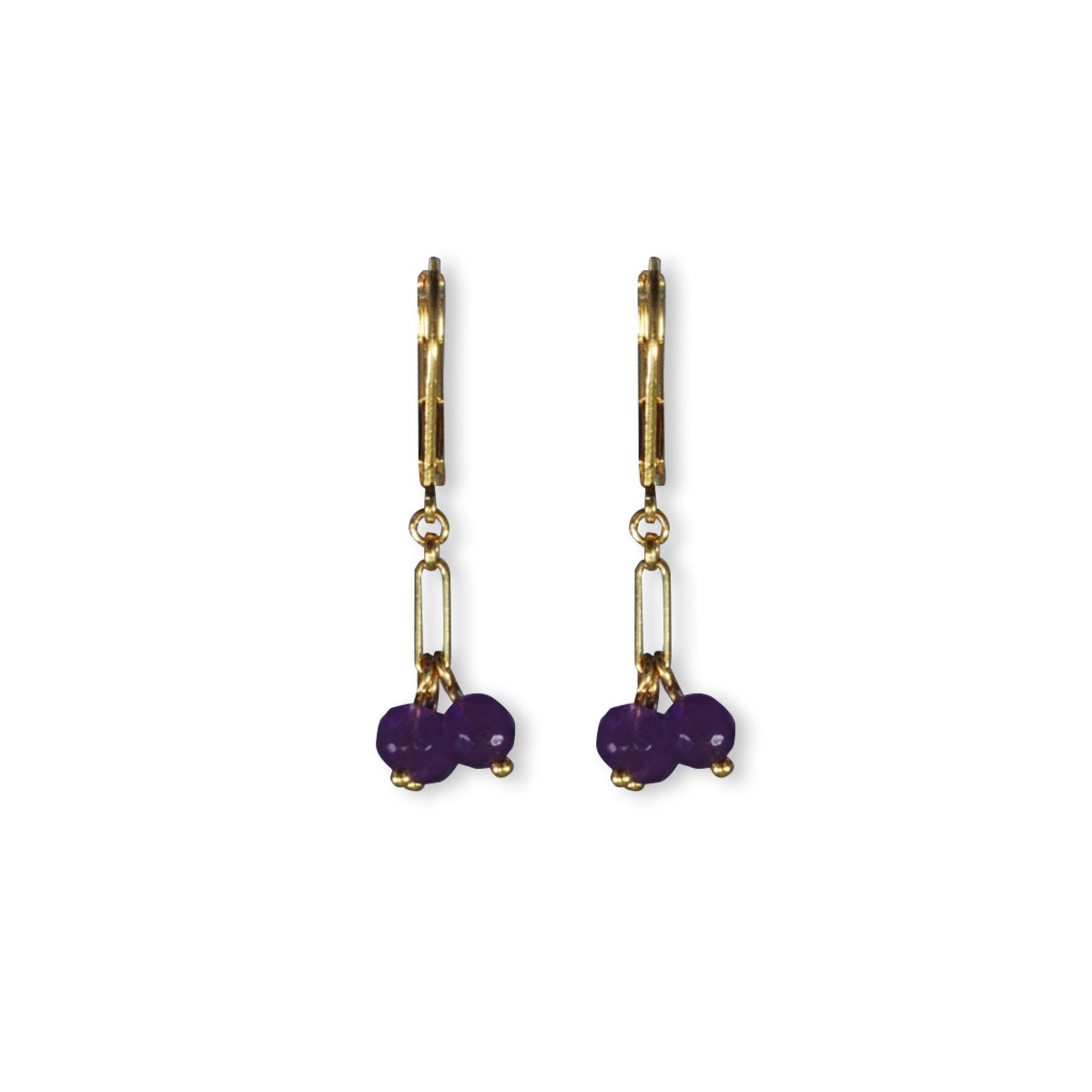 Nona earrings with semi-precious stones