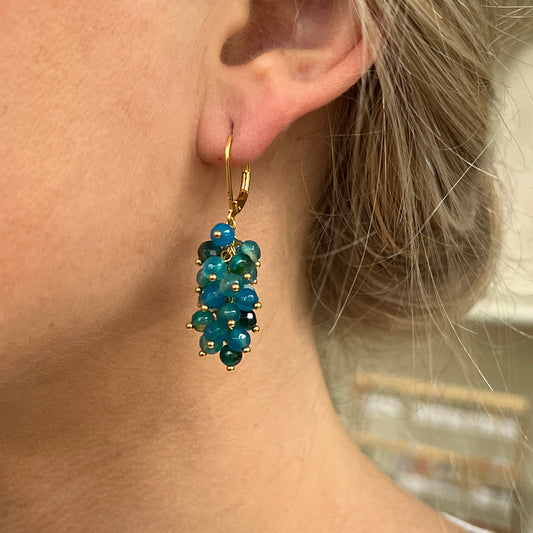 Nona earrings with semi-precious stones