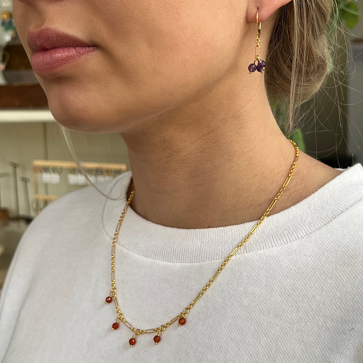 Vida ketting met semi-precious stones