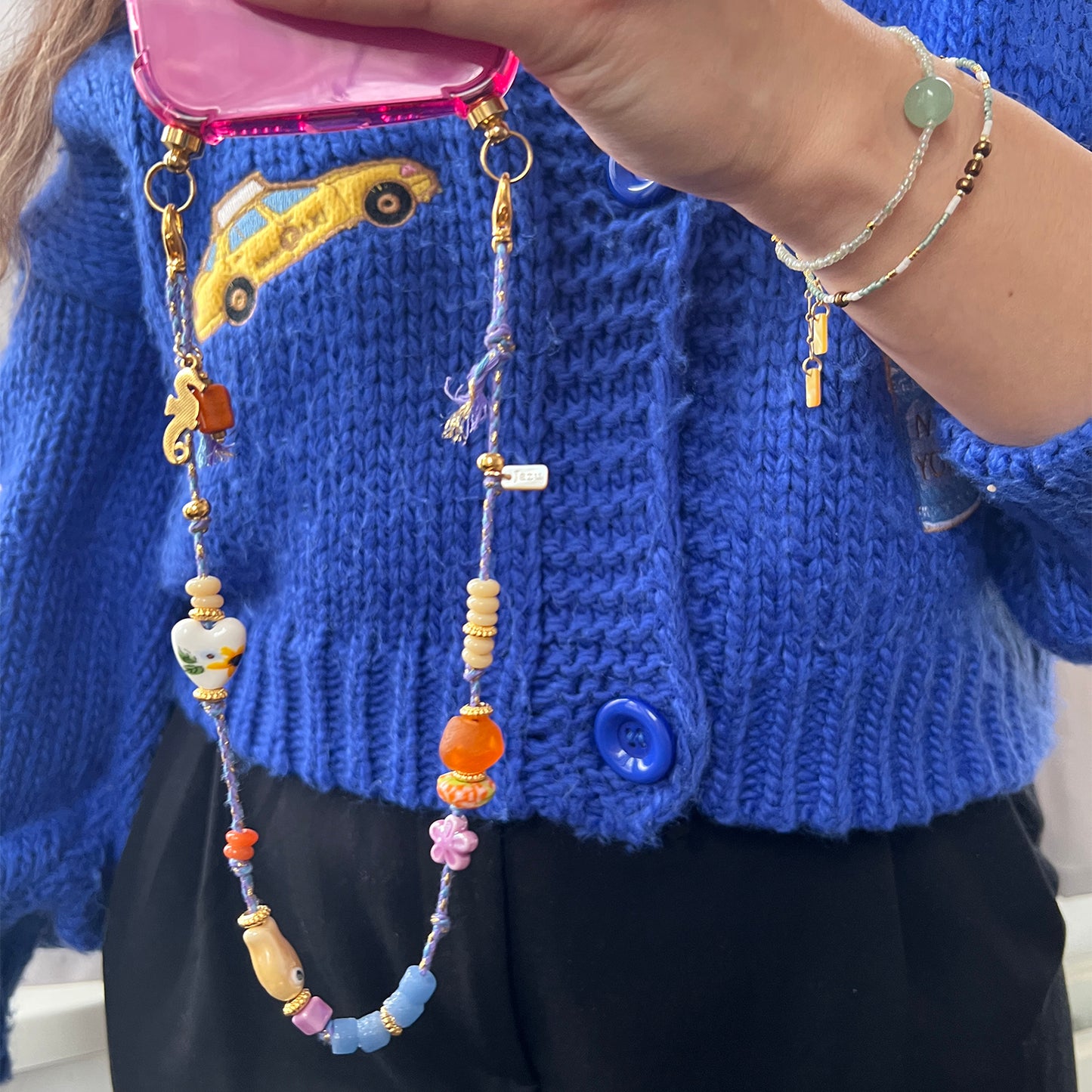 Phone cord, colorful and one of a kind